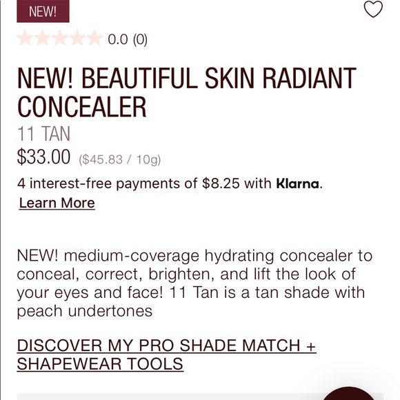 Charlotte Tilbury - Beautiful Skin Radiant Concealer shade 11 Tan - NEW UNOPENED - Picture 6 of 9